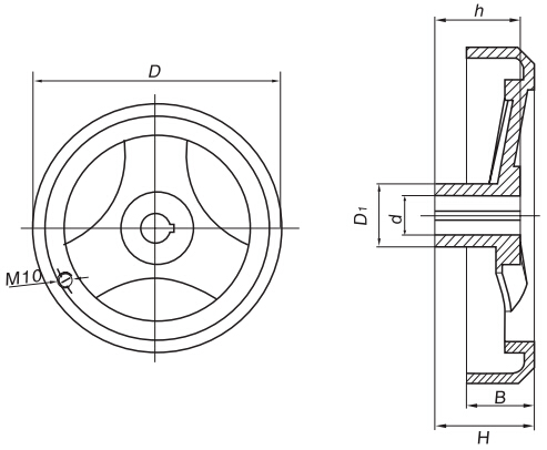 HY8313.33三輻條手輪結構圖